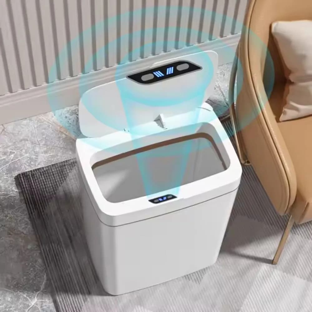 2025 Nuovo 15L Smart Trash Can Automatico Touchless Sensore Intelligente Rilevamento Pattumiera Impermeabile Bagno Cucina Camera Da Letto Pattumiera.