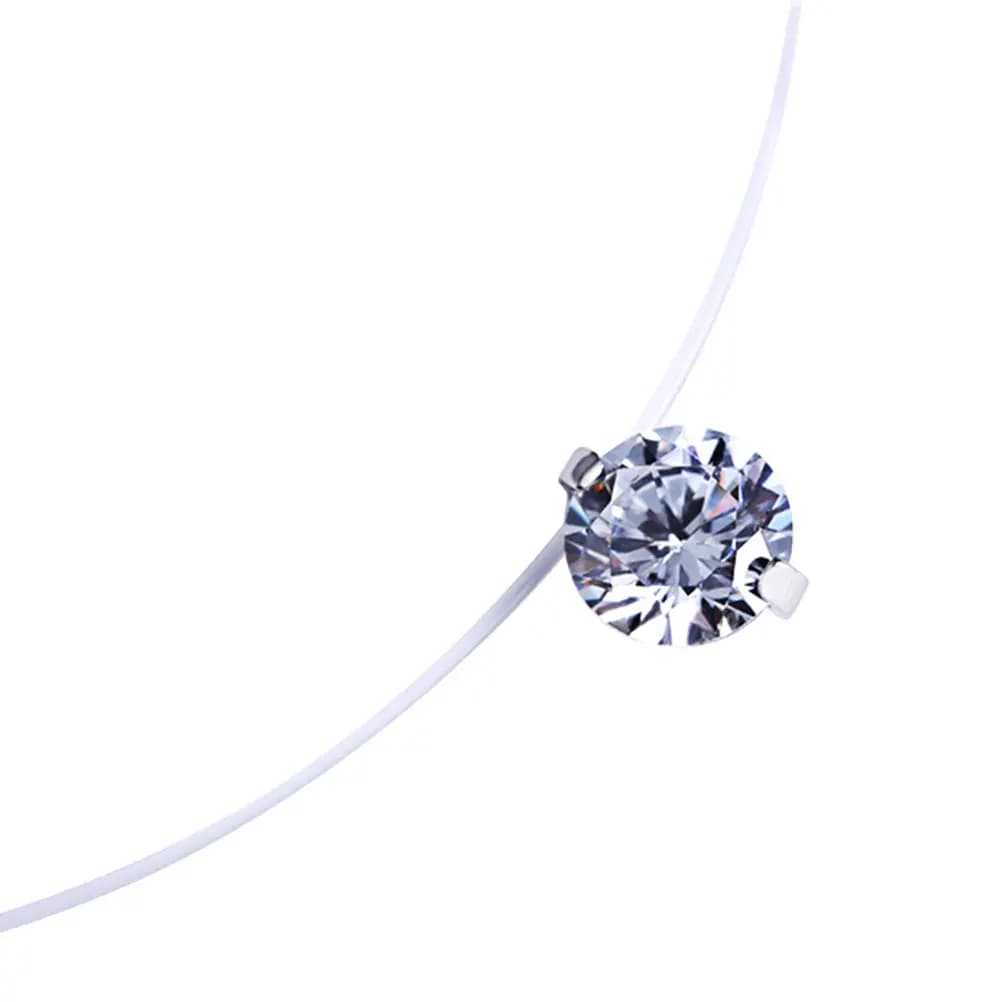Pendant Necklace for Women Premium Zircon Stone 0.6cm Glittering Charm Adjustable Fit Comfortable Lightweight Elegant Fashion
