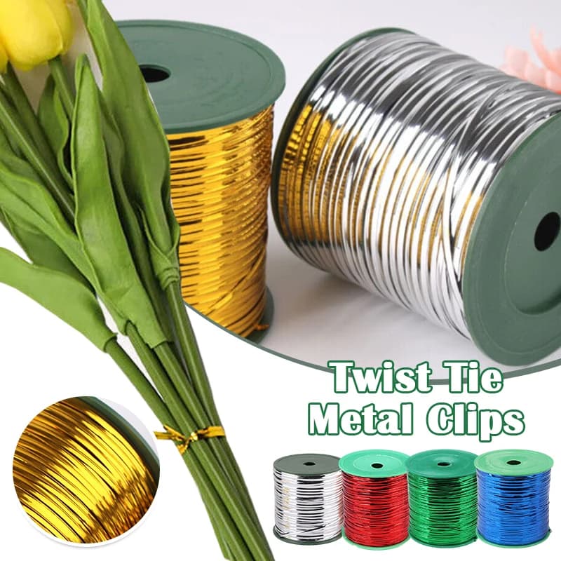 365 Meter /Roll Twist Wire Tie Multicolor confezione regalo Wrap Ribbon Rope Food Bread Bag rilegatura a Clip in plastica per imballaggio regalo