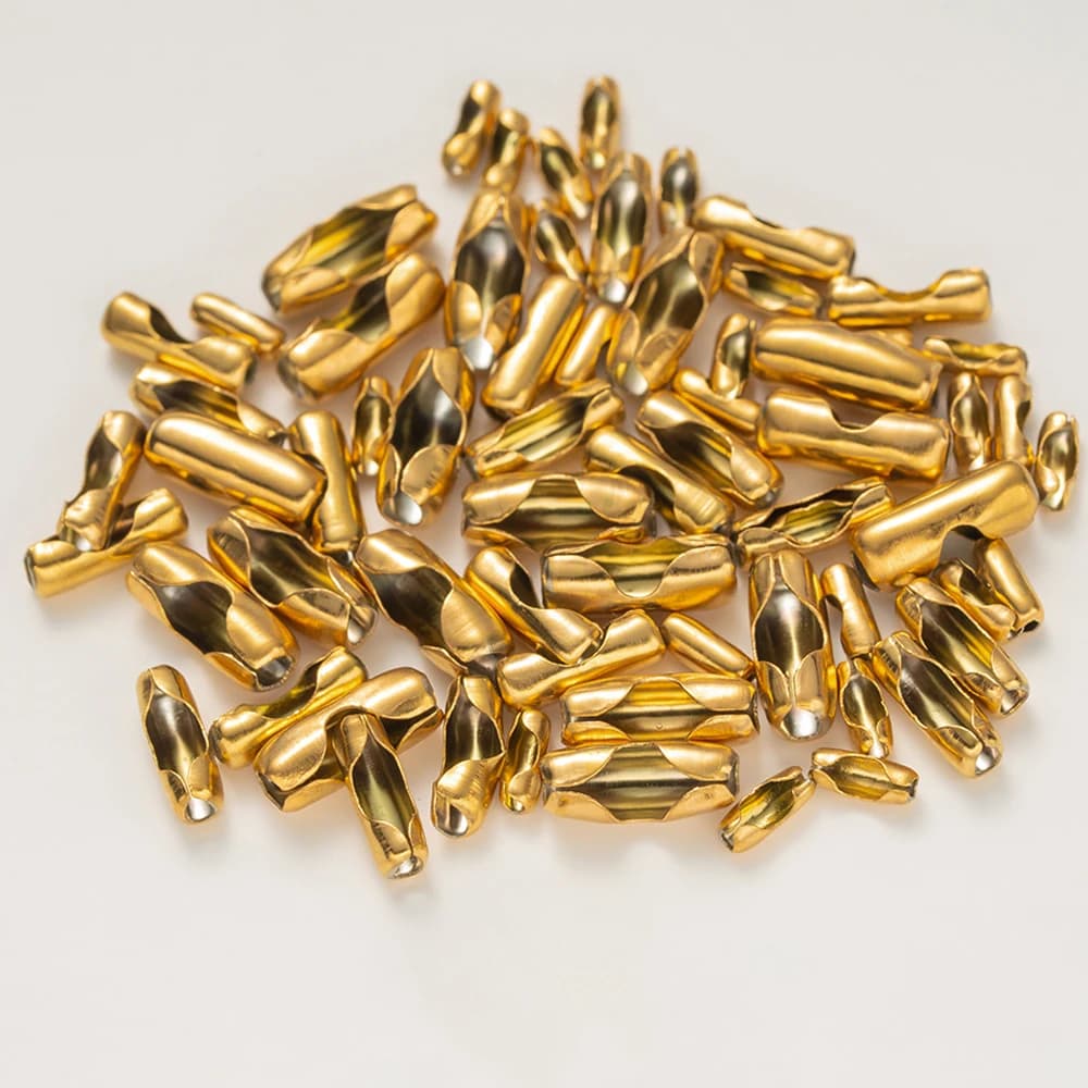 50 fermagli per connettori a catena a sfera in acciaio inossidabile tono argento adatti per clip a catena a sfera con perline da 1,5/2/2,4/3,2/4 mm