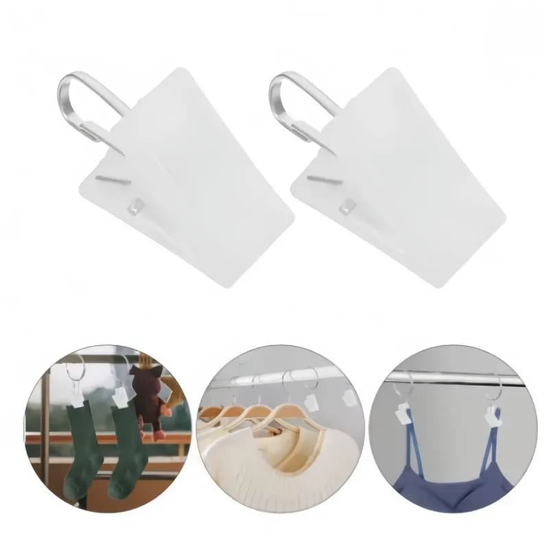 19 pcs White Mini Clips, Multi-use and Easy to Clip, Ideal for Curtains, Photos, Socks and Towels in Daily Use