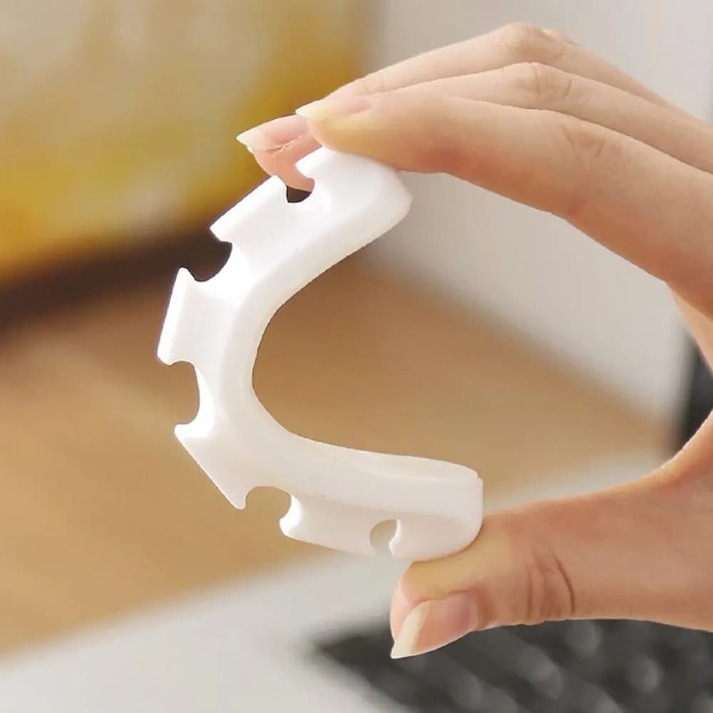 Clip Portacavi in Silicone, Organizzatori per Cavi USB, Avvolgicavo Adesivo, Organizzatore per Fili Autoadesivo