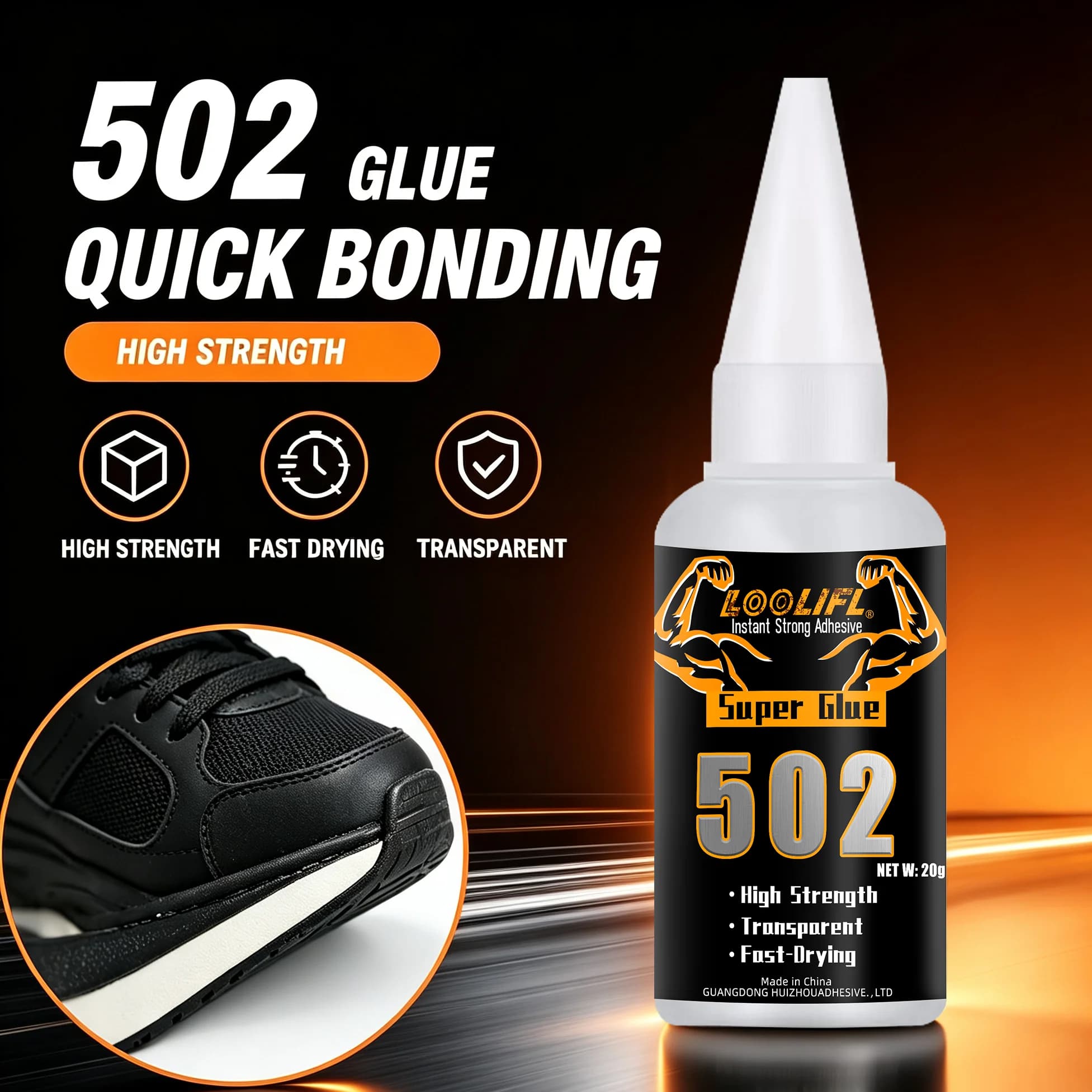 20g (1-5 Pack) 502 Super Glue Liquid, Ultra-Fast, Thin and Strong Adhesive Super Glue, for Hard Plastics, DIY Crafts, Ceramics, Metal, Etc