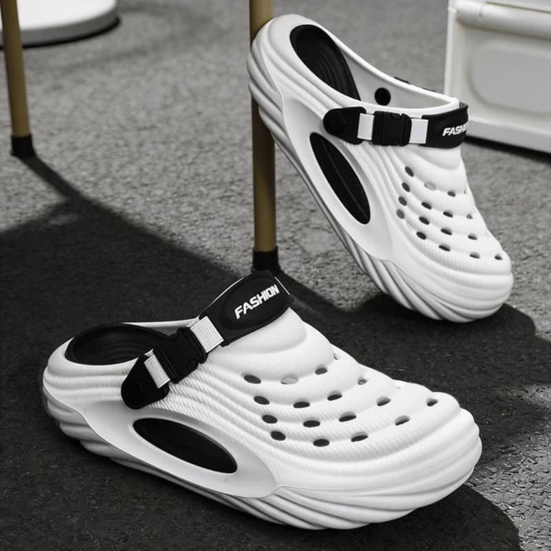 Ciabatte Estive da Uomo in EVA, Comode con Suola Morbida, Sandali Sportivi con Piattaforma, Antiscivolo per Spiaggia e Pesca, Scarpe da Giardino Maschili