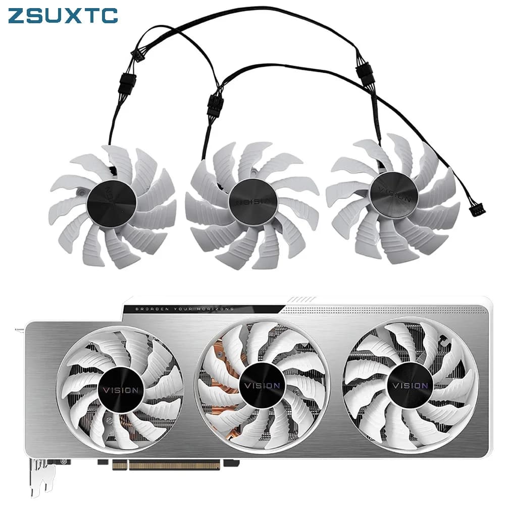 82MM/87MM PLA09215S12H T129215SU Video card cooling fan，For Gigabyte RTX 3090 Ti 3080TI、3080、3070TI VISION OC GPU Fan
