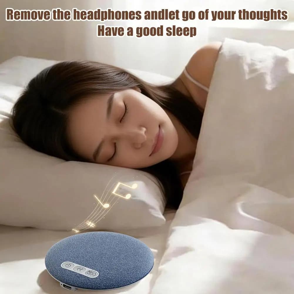 Mini Altoparlante Bluetooth 5.4 a Forma di Cuscino, Dispositivo Wireless per il Sonno con Cavo di Ricarica, Lettore Musicale MP3 Senza Fili