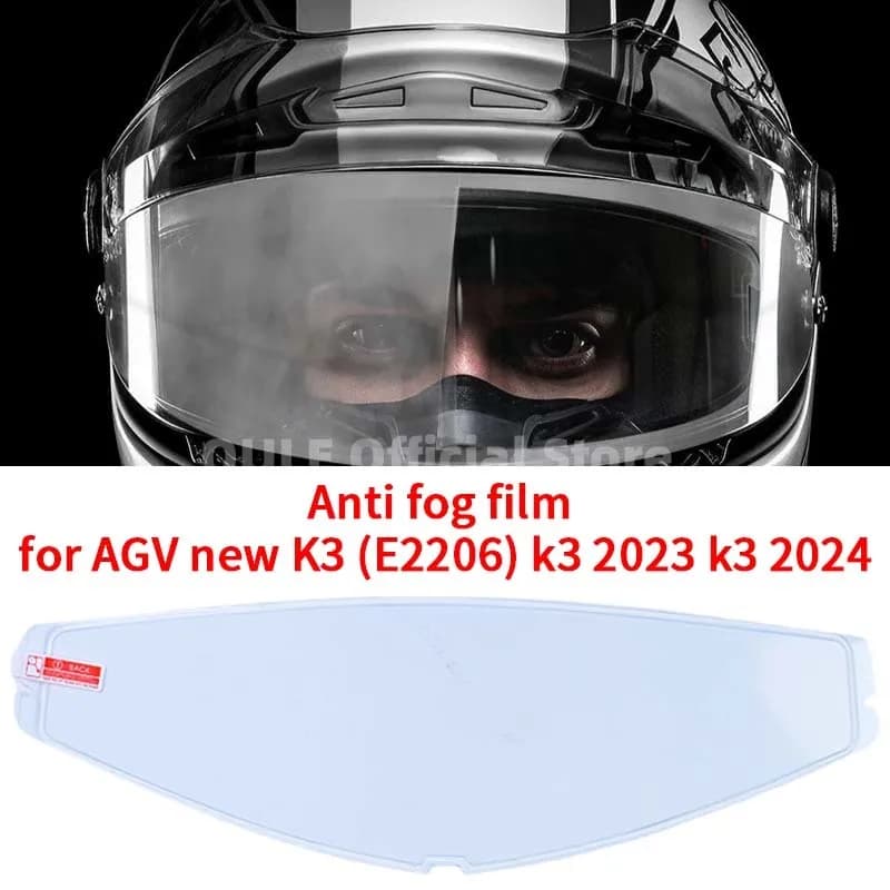 Pellicola antiappannamento per il NUOVO AGV K3 DOT E2206 k3 2023 2024 Casco moto Lente visiera scudo Mirino Occhiali Mica Accessori