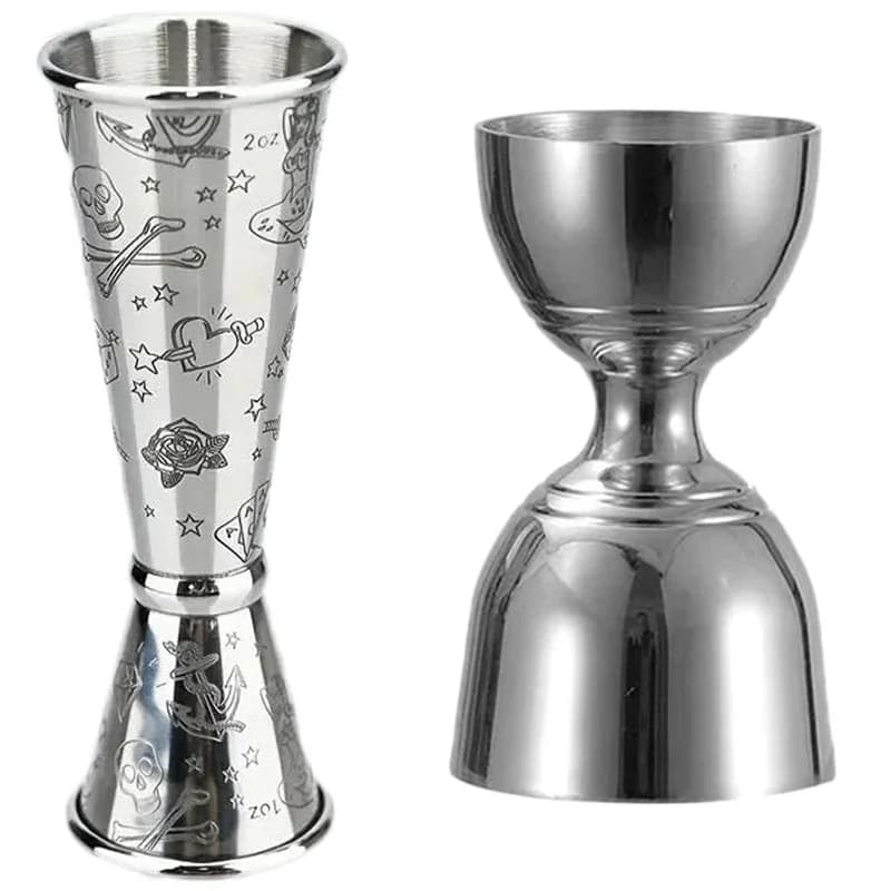 Nuovo Jigger per Cocktail da 2oz e 1oz, Misurino per Barman, Dosatore per Shot, Doppio Jigger, Strumenti per Shaker e Bicchieri