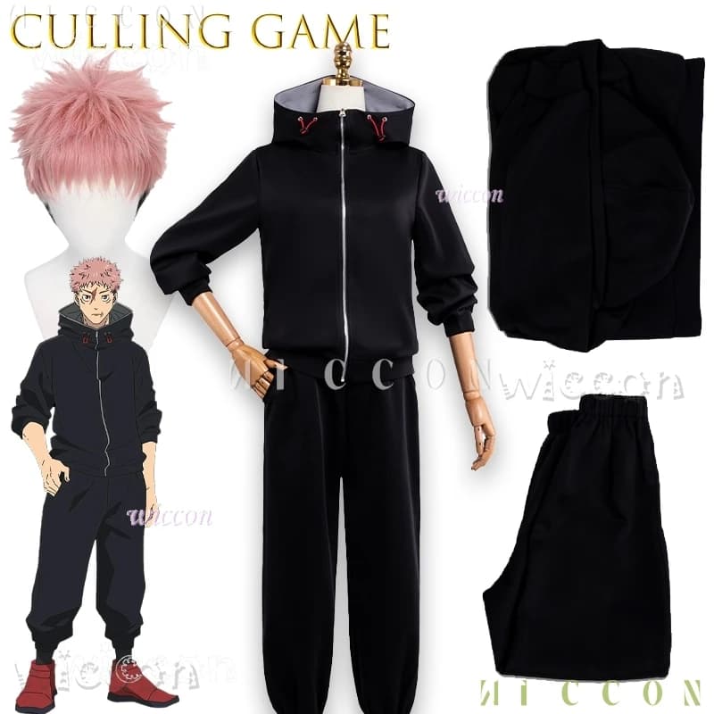 Disfraz Game Jujuu JJK Anime Itadori Yuji Costume Cosplay Wig Ultimi Cap pants Sexy Halloween Christmas costumes