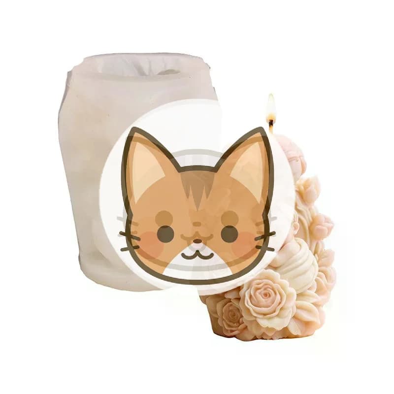 Stampo in silicone non tossico per ornamenti in gesso, stampo floreale per decorazioni domestiche, realizzazione di candele, regalo per la festa della mamma