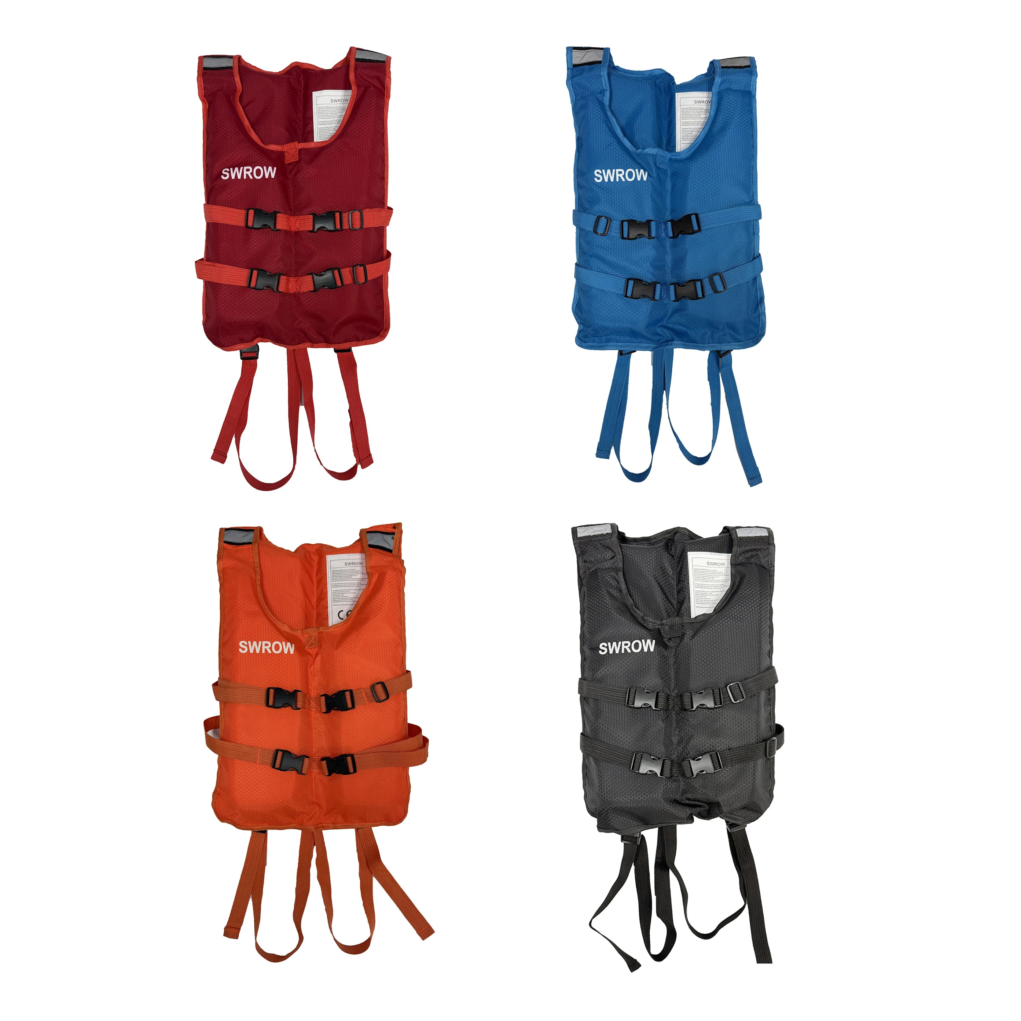 SWROW Giubbotto di salvataggio per bambini adulti Giubbotto da pesca Ottimo per sport acquatici: canottaggio, jet ski, surf, kayak, paddle boarding