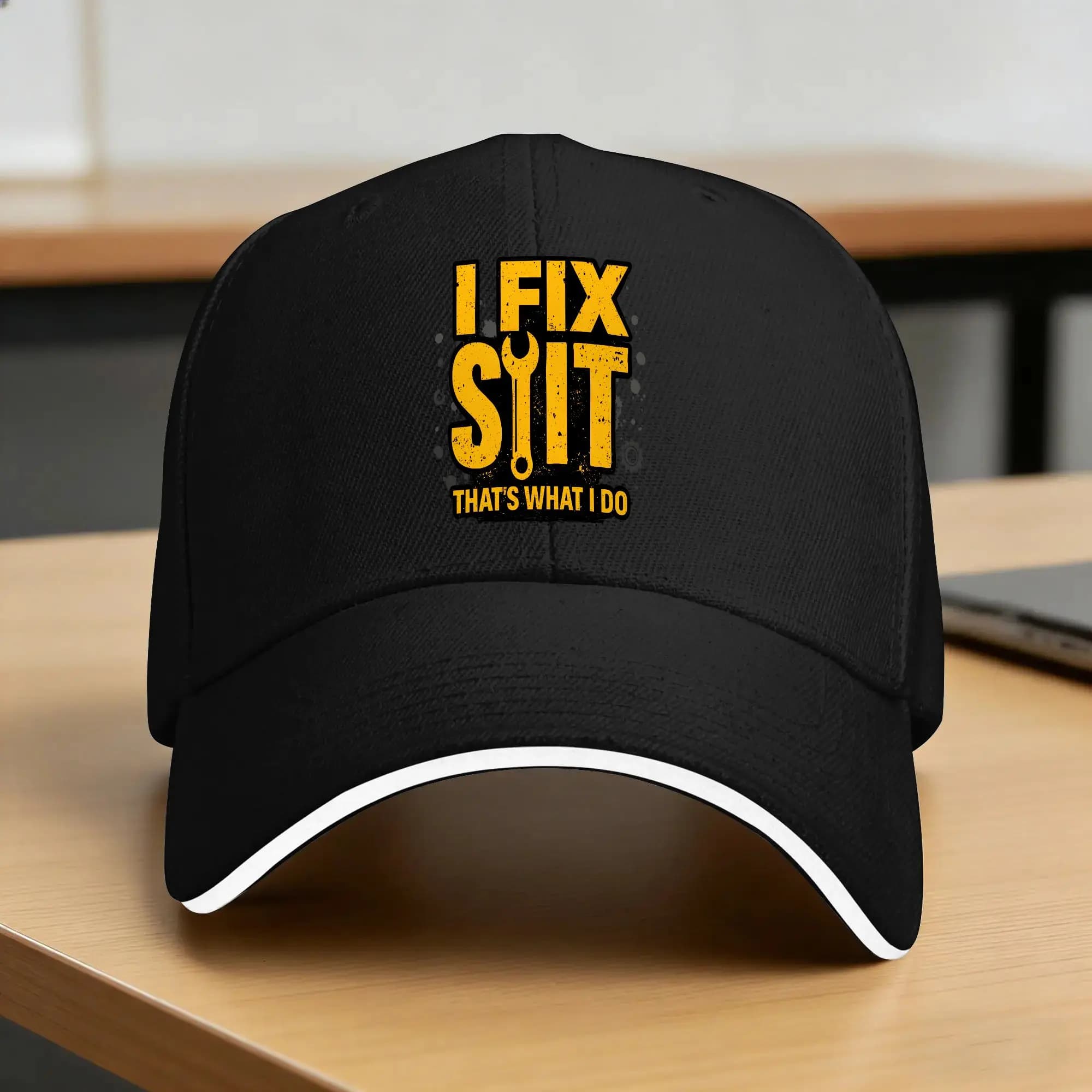 I Fix Shit That's What I Do Sun Baseball Cap Summer Fitted Retro Hip Hop Hats For Unisex-Teens Running Hippie Baseball Caps