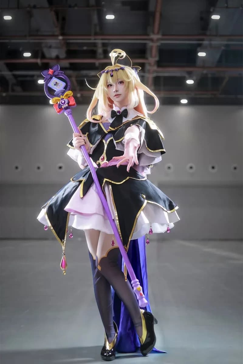 Star Detective Precure! Costume Cosplay Moria Ruruka per Halloween e Carnevale, Abito Lolita Dolce da Donna con Accessori, Guanti e Calzini