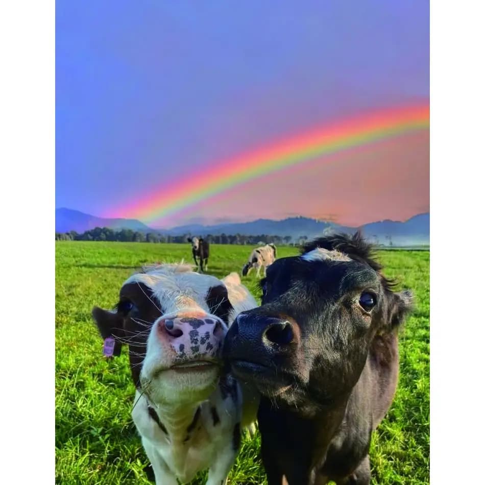 RUOPOTY Cows And Black Cows Diamond Painting For Adults Crafts Diy Kits For Beginners Animal Full Round Paint With Diamonds Pain