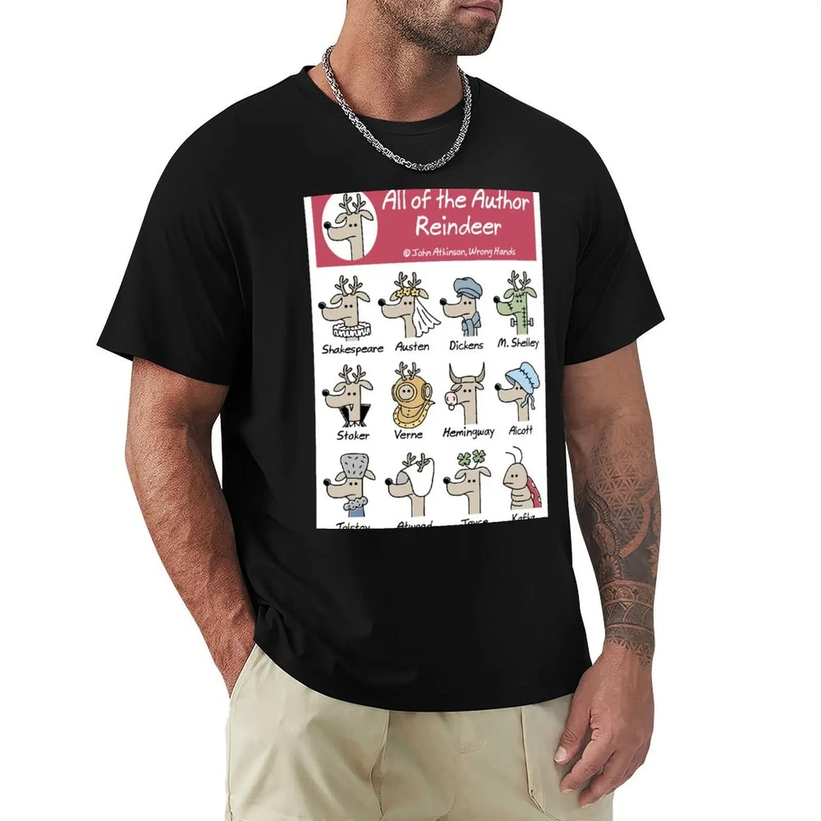 T-shirt basic a girocollo a maniche corte All of the Author Reindeer