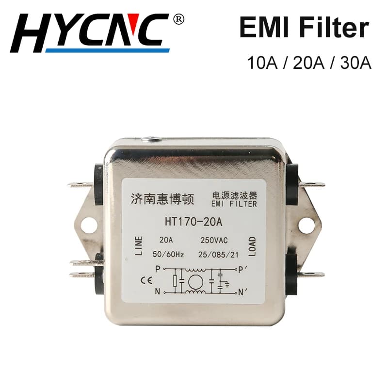 Filtro Emi di potenza 10a/20a/30a connettore filtro ca monofase per macchina per incisione macchina per taglio Laser Co2