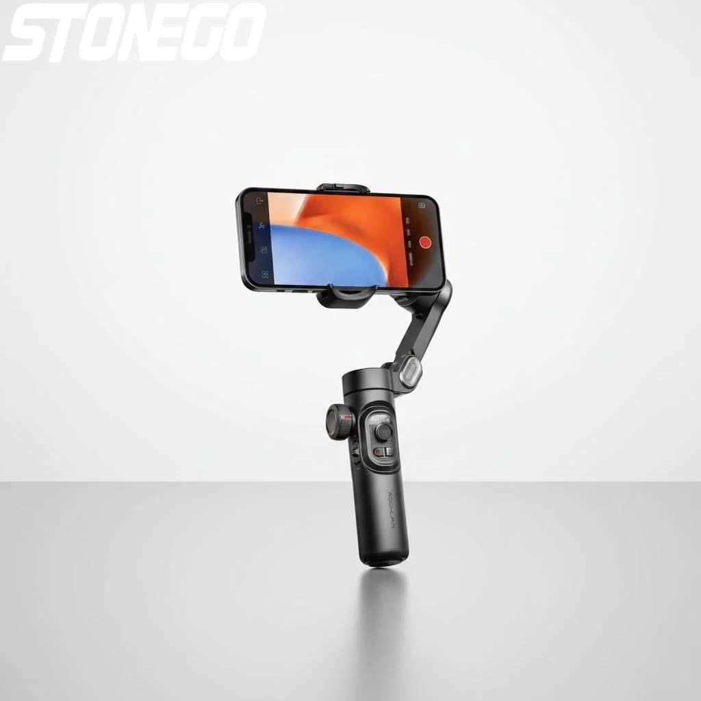 Stabilizzatore Gimbal a 3 Assi per Cellulare, Asta Selfie Anti-Vibrazione con Tracciamento del Viso per Riprese Video e Vlog
