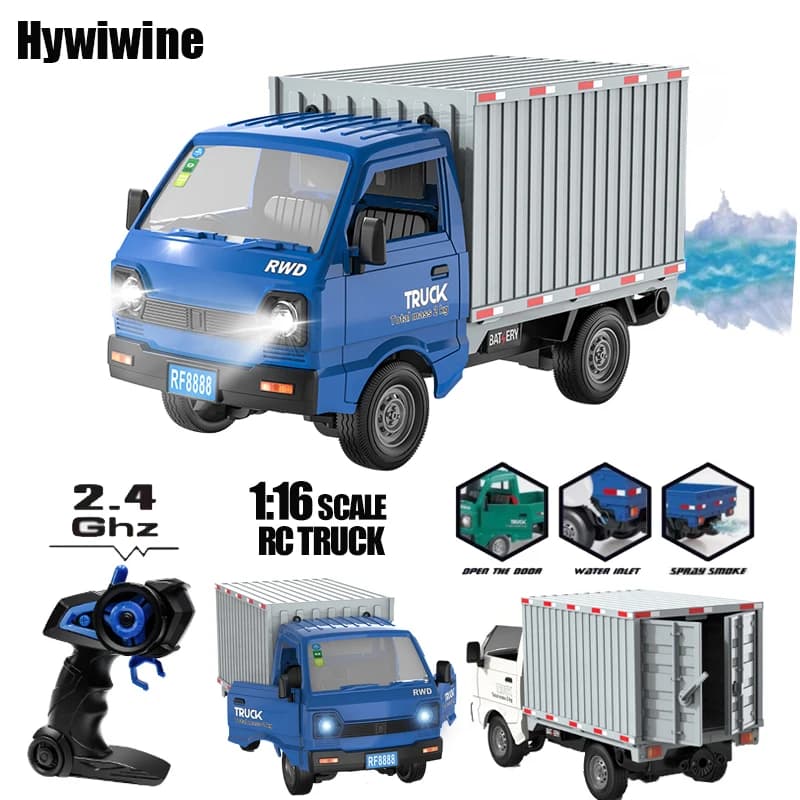 Camion RC 1:16 2.4G, Simulazione Fuoristrada con Funzione di Arrampicata, Spray di Fumo, Luci LED, Drift, Modello di Camion Elettrico RC, Giocattolo Regalo per Ragazzi e Bambini