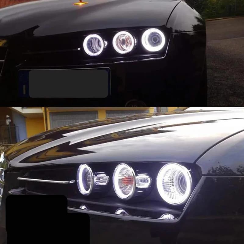 6pcs Dual Color SMD Cotton Light Switchback LED Angel Eye Ring DRL Trim Kit For Alfa Romeo 159 2005-2011