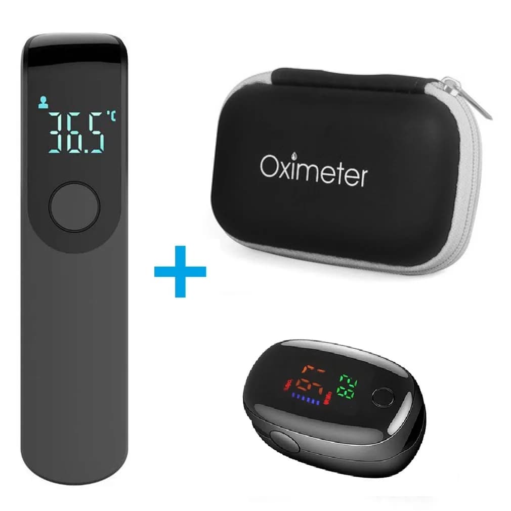 Digital front contactless thermometer with LED display, clinical accuracy, for measuring fever in adults and children.