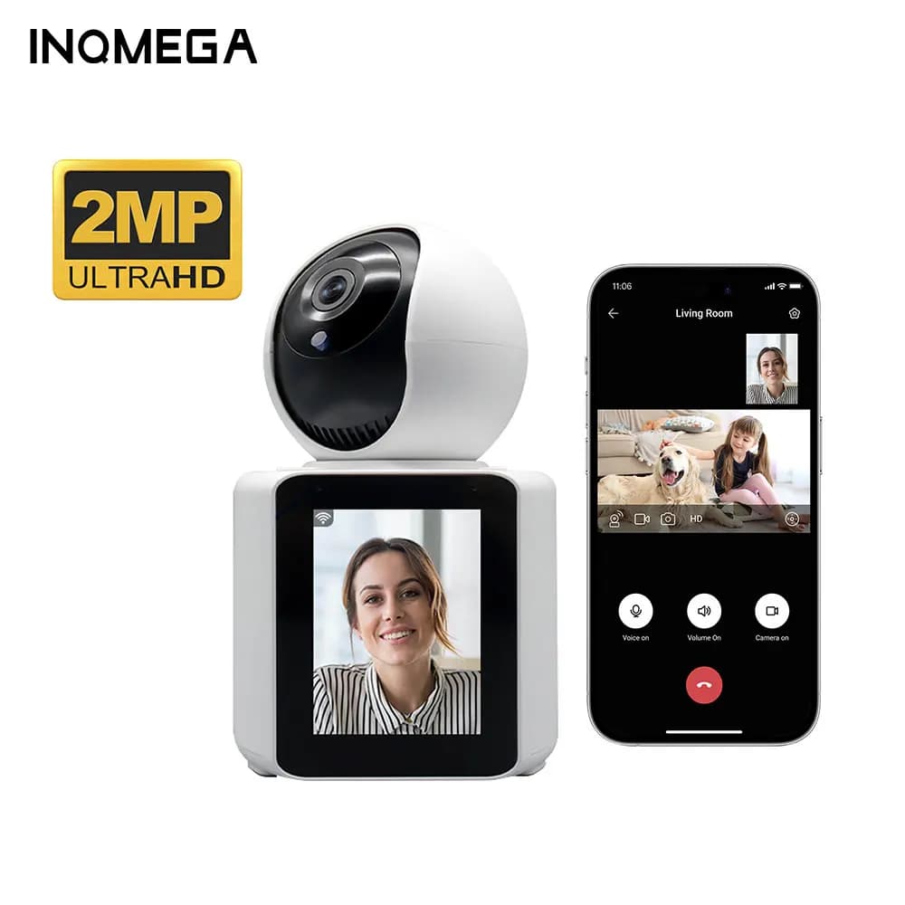 SECTEC 2MP Mini telecamera di sorveglianza domestica Wireless Indoor Wifi Security Indoor Baby Monitor telecamera per visione notturna con schermo