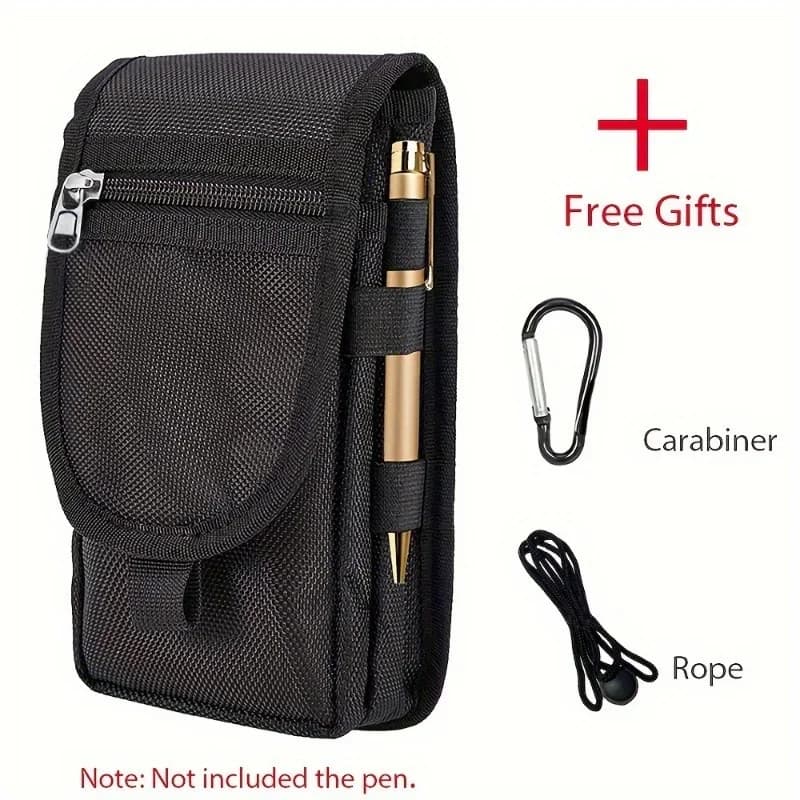 Multi-Functional Mobile Phone Bag Oxford Fabric Pocket Cell Phone Belt Pouch Case Men's Outdoor Bag for Iphone 16 15