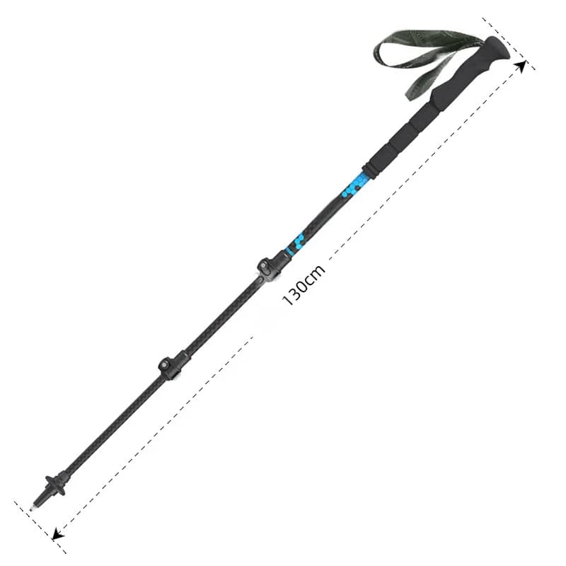 135 cm modern carbon fiber 3K walking pole, outdoor telescopic pole for men and women, EVA handle for hiking, trekking, climbing