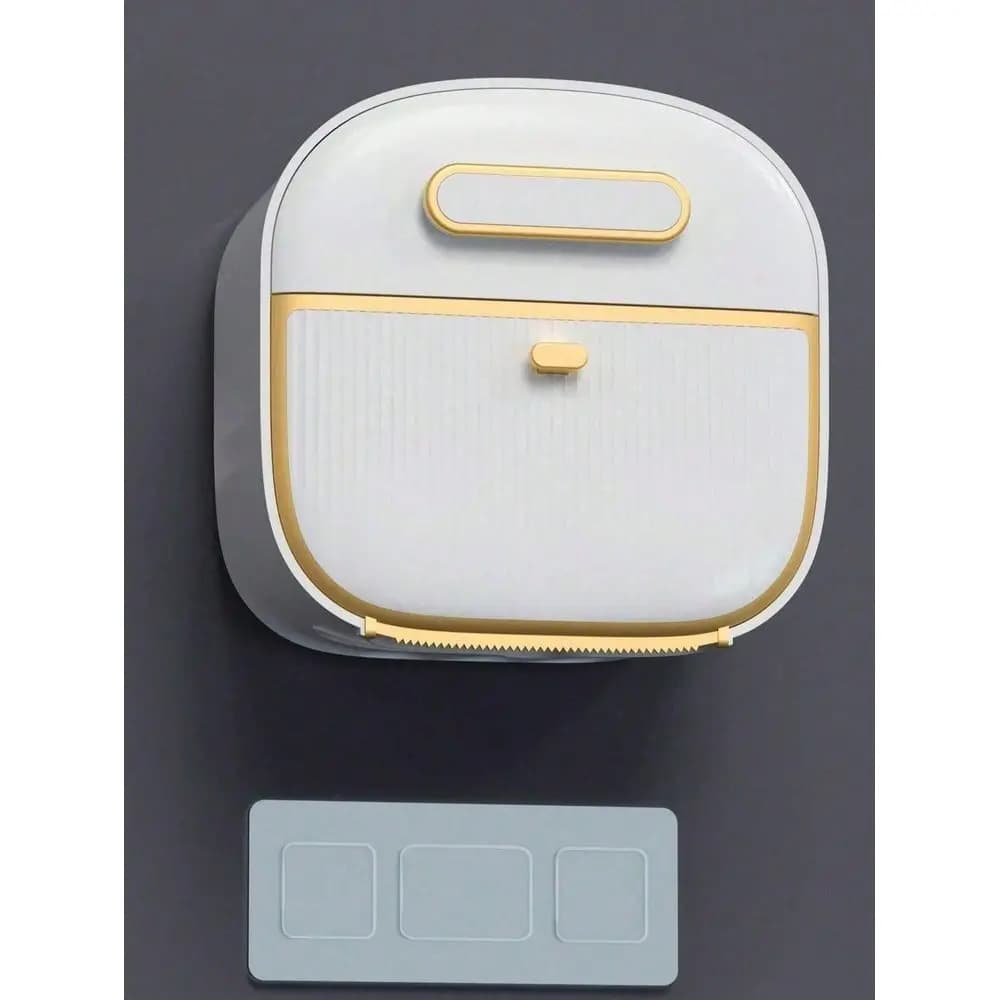 Portarotolo da Bagno a Parete alla Moda, Impermeabile, Senza Foratura, con Comodo Cassetto, Facile Installazione Fai-da-te