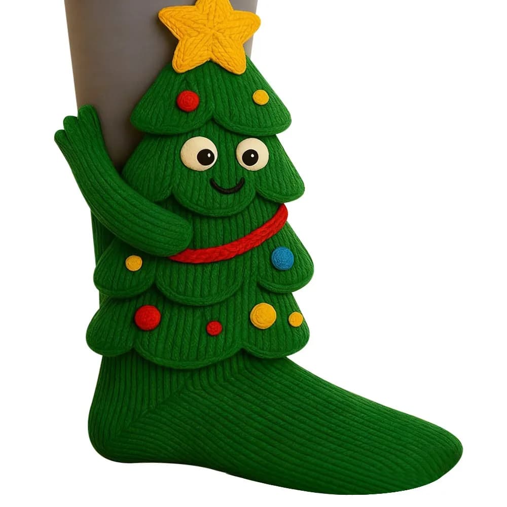 Creativity 3D Knit Animal Socks Double Layer Warm Novelty Floor Socks Anti-Sweat Hand Crocheted Funny Socks Christmas Gifts