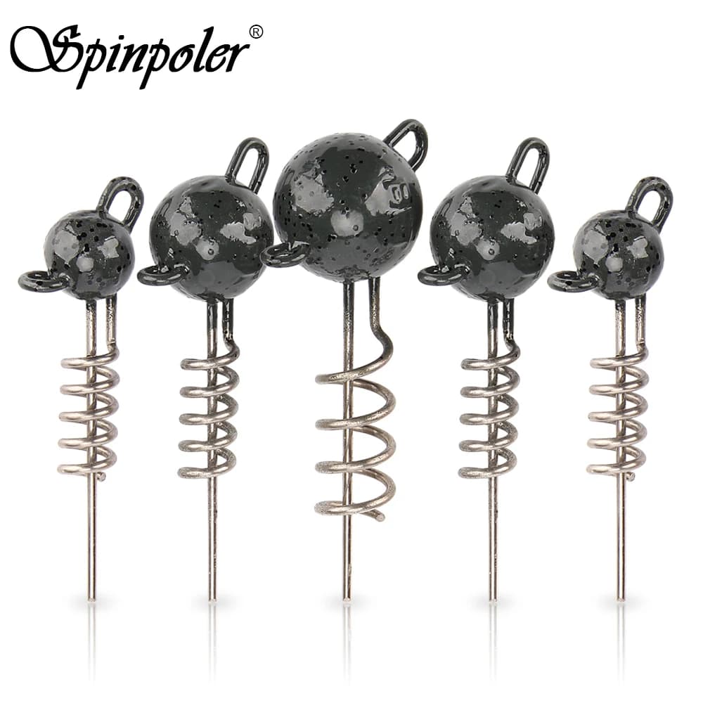 Spinpoler Cavatappi Jig Head Con Vite Spiral Gomma Pesce Softbaits Screwball 7g 10g 15g 20g 25g 30g 50g Peso dell'attrezzatura da pesca