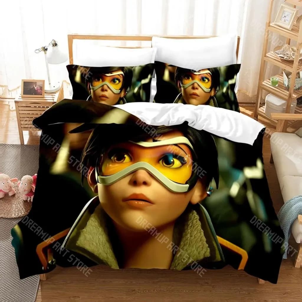 3D Printed Overwatch Bedding Set for Boys Girls Duvet Cover And Pillowcase Included Twin Queen King Full Single Double Sizes