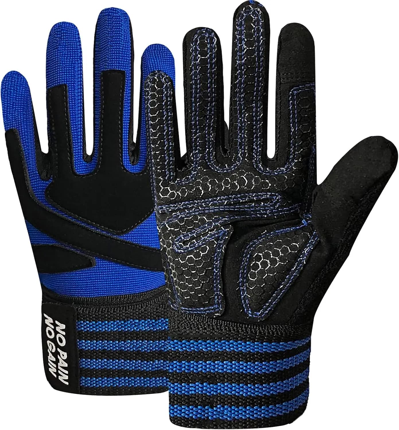 FINGER TEN Weightlifting Workout Gloves Full Half Finger with Wrist Strap Support, Padded Grip for Weight Lifting Gym Fitness Ex