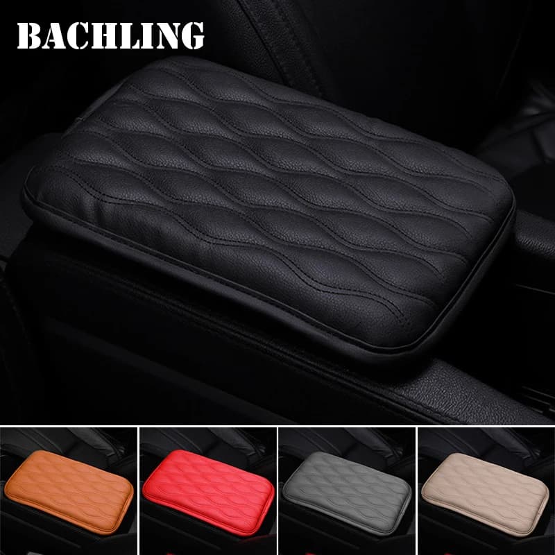 Car Arm Cover PU Universal Central Console Embroidered Wave Automatic Seat Arm Guard Car Arm Covers