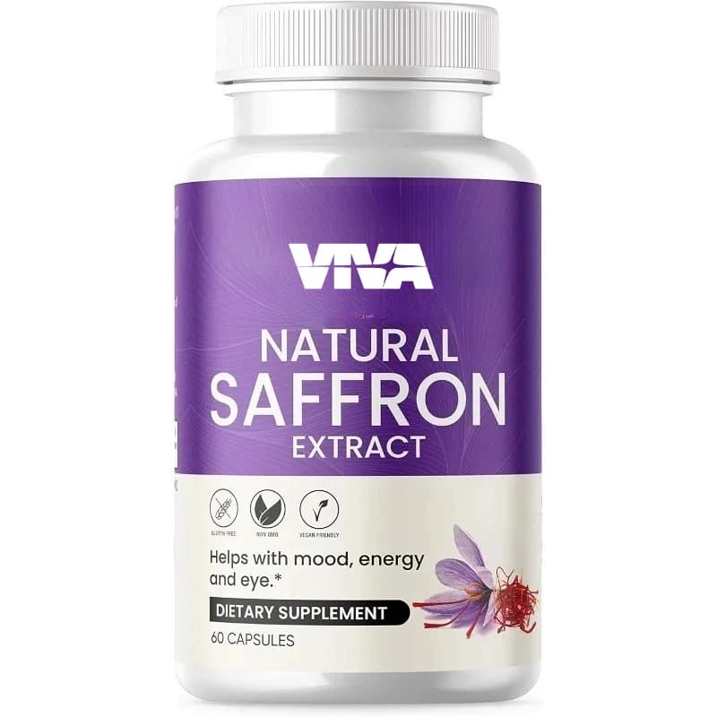 Capsula di integratore di zafferano naturale 88,50 mg - supporto vitaminico per la salute degli occhi