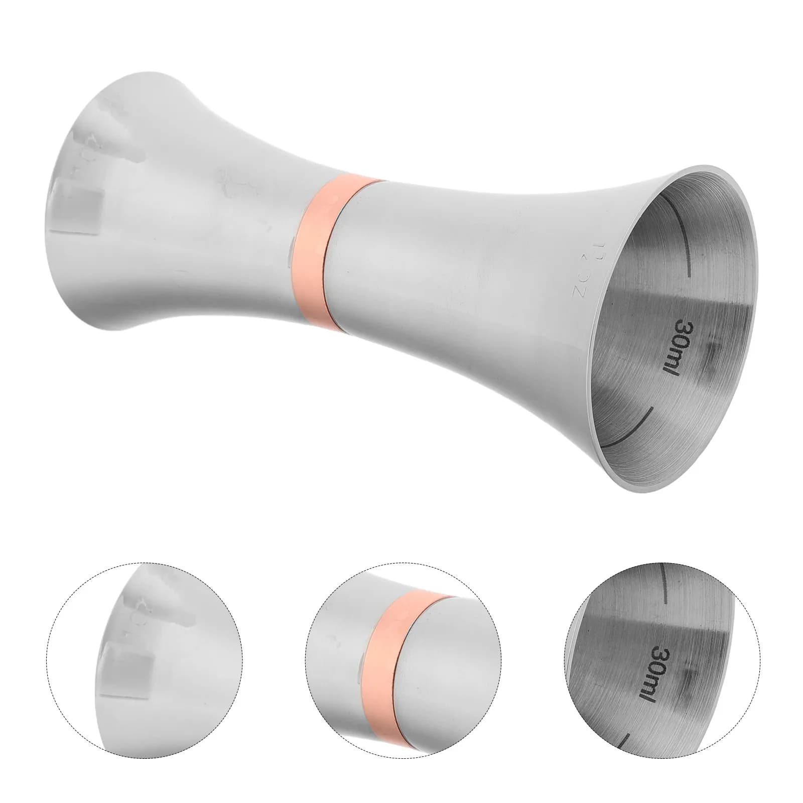 Stainless Steel Double-Headed Jigger 30Ml 45Ml Precise Measure Bar Tool for Home Bar Cocktail Shaker Dishwasher Safe Liquor
