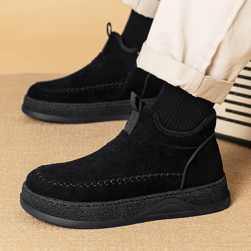 Stivali da Uomo Antiscivolo Marroni Tinta Unita 2026 Autunno - Scarpe Casual da Uomo Leggere per Tutte le Stagioni, Calzature Outdoor a Stivaletto