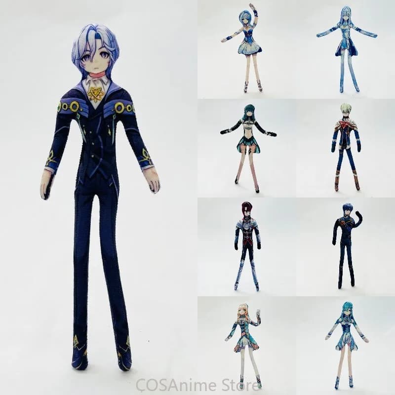 Genshin Impact Odette Il Dottore Vodyanitsa 26CM Anime Cosplay Doll Plush Stuffed Flexible Iron Wire Abstract Figure Fans Gift