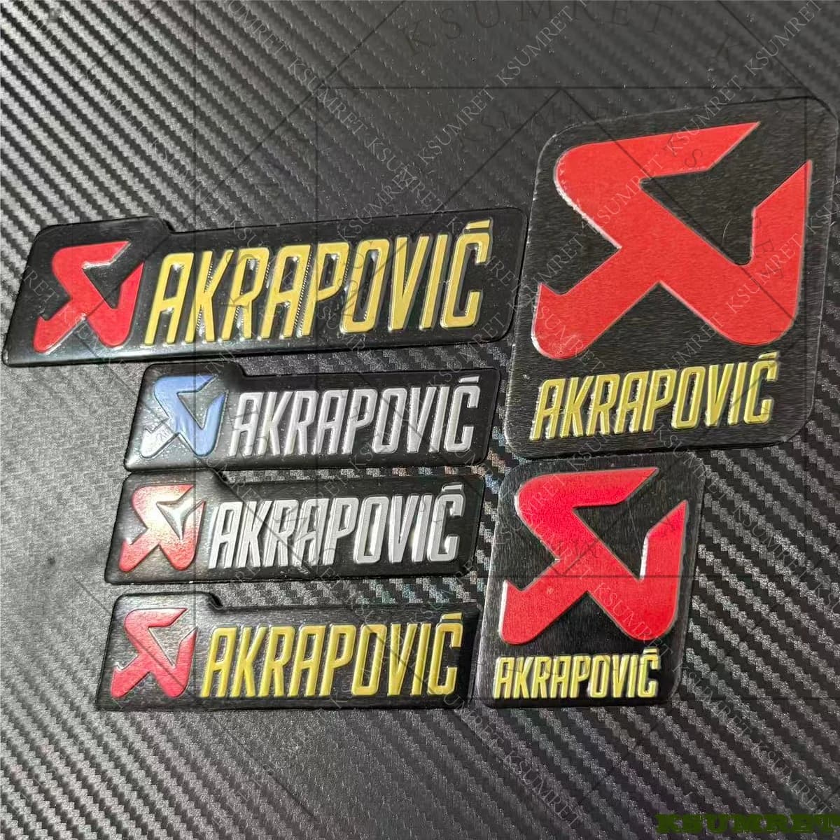 Adhesive for Shoe Akrapovic, Logo Moto, Emblem, Stickers Metallic, Decalcomanie Waterproof