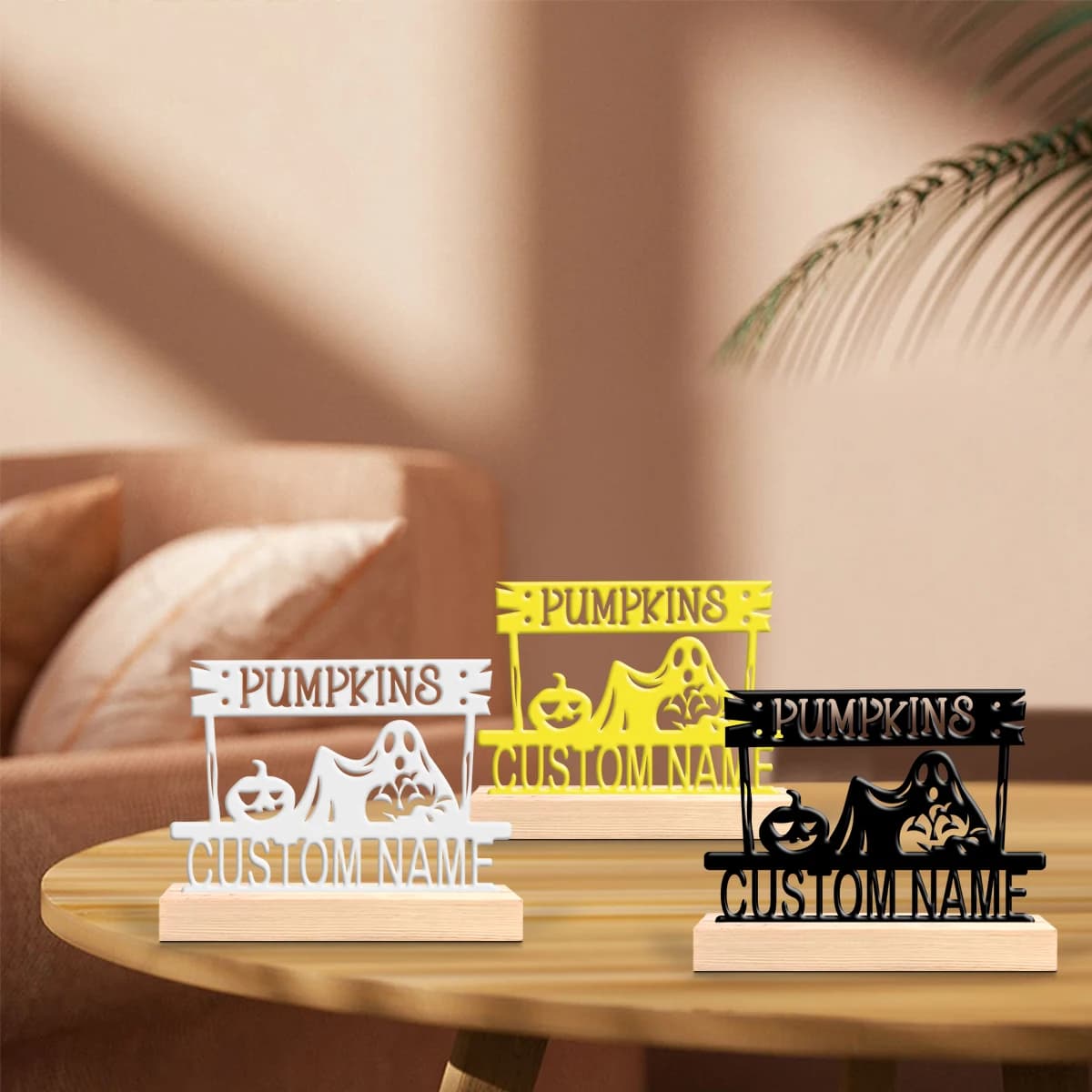 1pc Unique Personalized Metal Statue Ornaments Custom Content Equipped with A Wooden Base Perfect for Home or Office Decoration