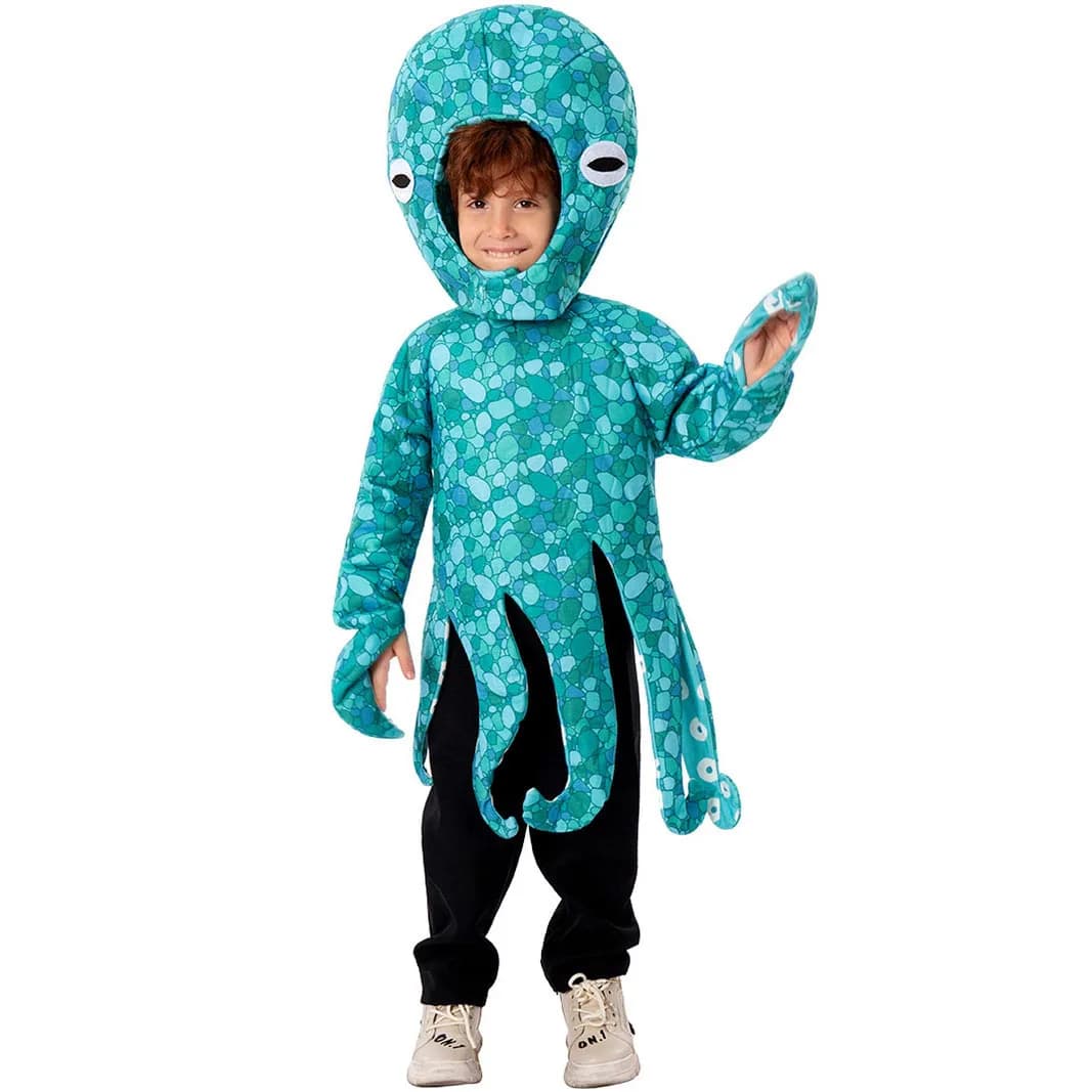 Bambini Cosplay Polpo Ragazzi Ragazze Costume e copricapo Halloween Masquerade Festa di carnevale Spettacolo teatrale per bambini Vestire