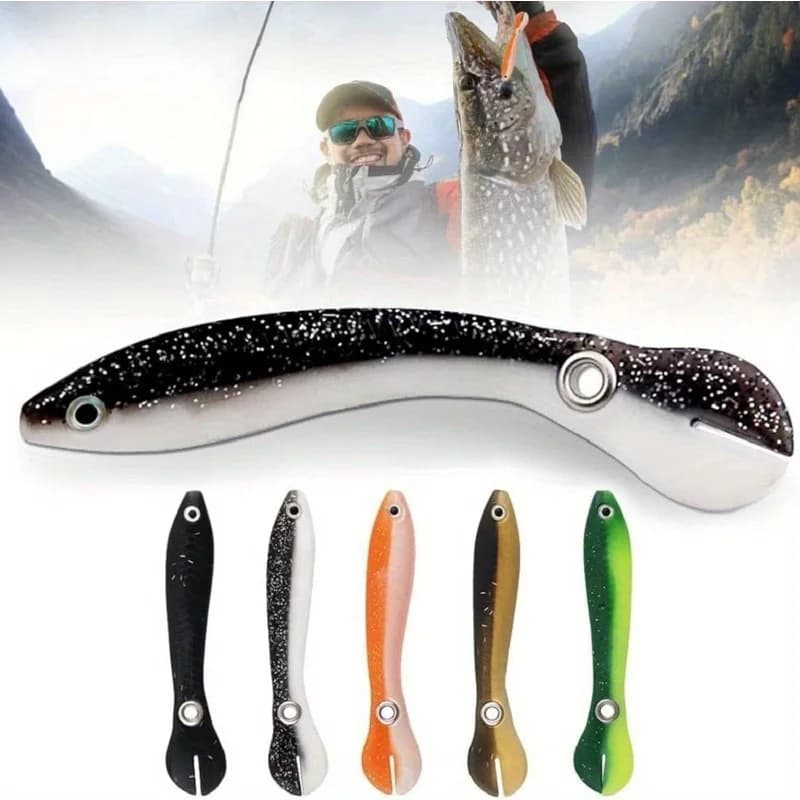 Esca da Pesca Morbida Bionica con Coda Rotante per Acqua Salata e Dolce, Attrezzatura da Pesca Morbida, Esca Finta