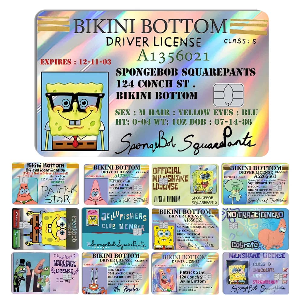 Magic Shark Funny Cute Cartoon Shinny Skin Holographic Sticker Laser Film for Debit Credit Bank Card 2026 New Arrival