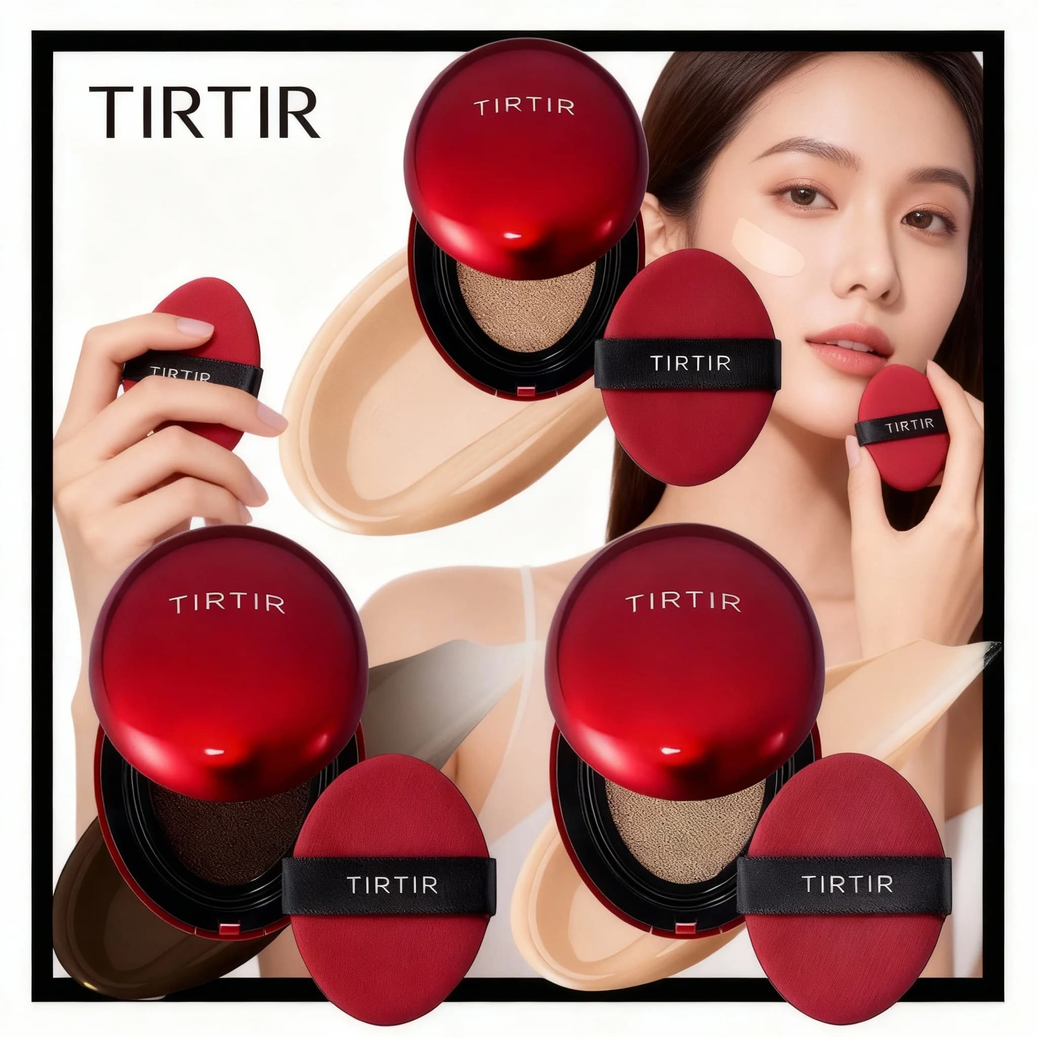NUOVO Fondotinta Cushion TIRTIR Mask Fit Red, Lunga Durata, Leggero, Copertura Modulabile, Finitura Coreana