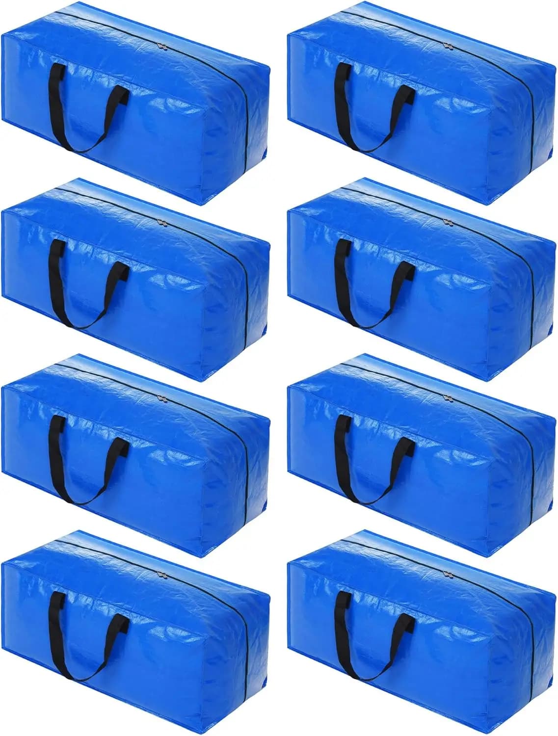 Set di 8 Borse per Trasloco Extra Large Resistenti - Manici Robusti e Cinghie da Zaino - Borse Salvaspazio