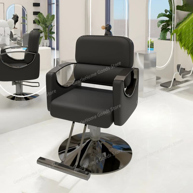Poltrona da Barbiere Girevole di Lusso con Poggiapiedi Moderno, Comoda Sedia Professionale per Salone di Bellezza, Attrezzatura per Barbiere