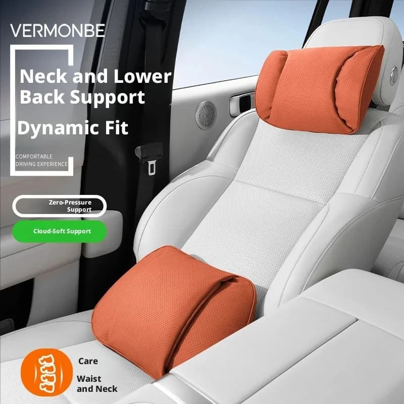 Poggiatesta auto avanzato A1 A3 A4 A5 A7 A8 Q2 Q3 Q5 Q7 Q8, cuscino lombare e poggiatesta per auto, comodo e rilassante