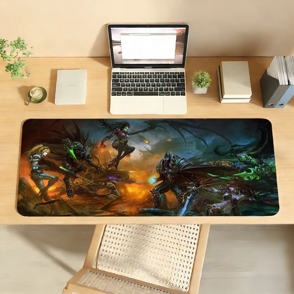 Tappetino per mouse S-StarCraftES, tappetino da scrivania antiscivolo, accessori per PC e laptop, tastiera da ufficio in gomma, decorazione per giocatori