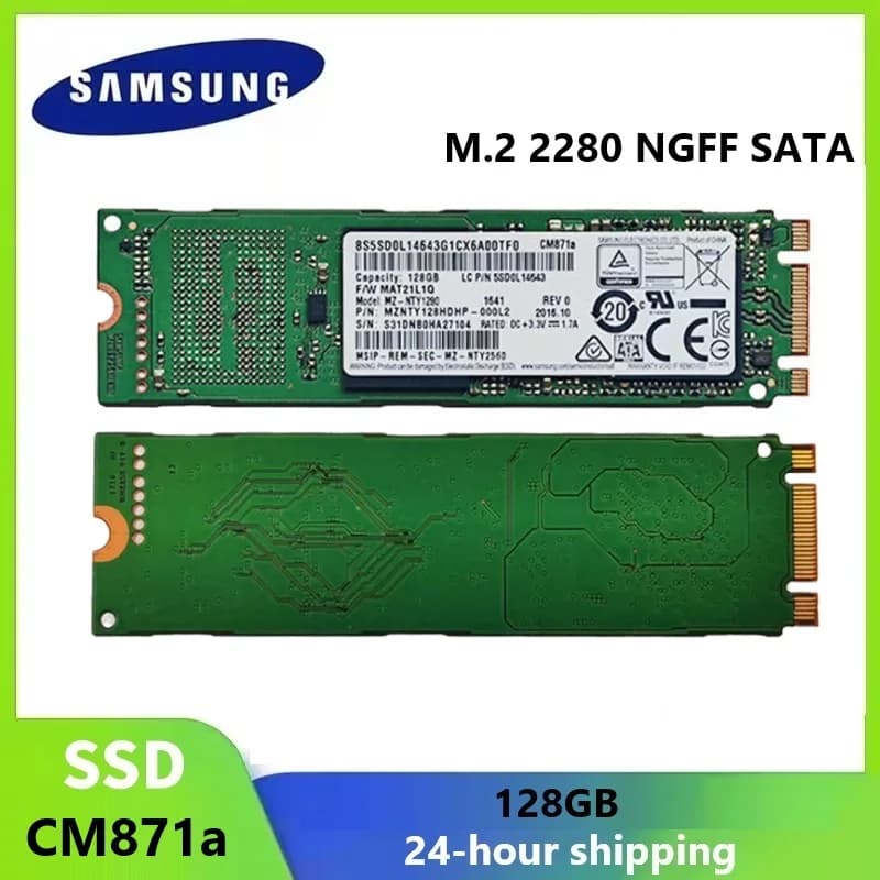 SAMSUNG SSD CM871a 128GB Internal Solid State Disk HDD Hard Drive M.2 2280 NGFF SATA Storage For Laptop Desktop PC Disco Duro