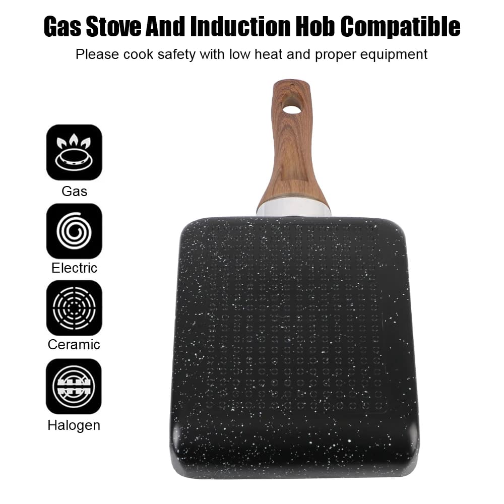 Mini Cookware Black Fry Egg Pancake Kitchen Pot Non-Stick Pan Frying Pan Breakfast Make
