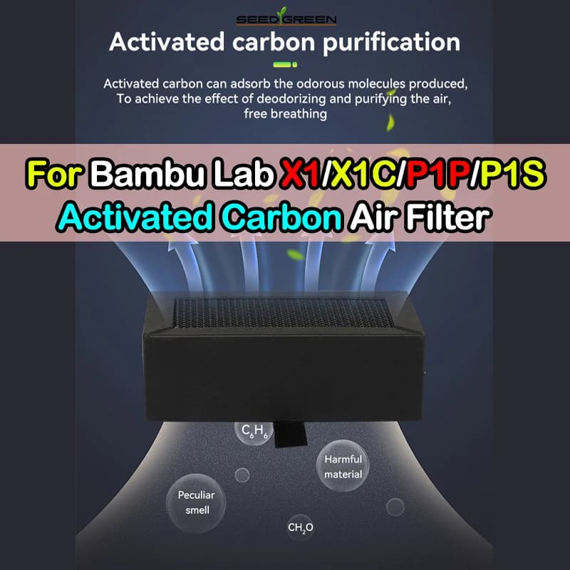 Per Bambu Lab X1 P1S Parti Della Stampante 3D 1/10 Pz Bambu Lab P1P X1C Filtro a Carbone Attivo purificatore D'aria filtro di ricambio